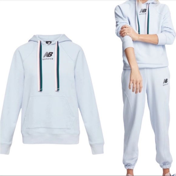 Bandier X New Balance Fleece Hoodie - Xenon Blue - Picture 3 of 13